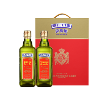 贝蒂斯 西班牙原装进口特级初榨橄榄油瓶装礼盒 500ml*2