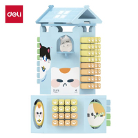 得力SG351三顾喵庐抗晕染荧光笔展架套装(混)(2/架)