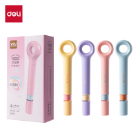 得力SK235奇趣撞色放大镜荧光笔(混)(4支/盒)