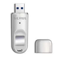 杰储(GCHUL) UP1200 256G USB3.0 指纹加密U盘 (计价单位:个) 银色
