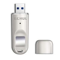 杰储(GCHUL) UP1200 128G USB3.0 指纹加密U盘 (计价单位:个) 银色