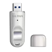杰储(GCHUL) UP1200 128G USB3.0 指纹加密U盘 (计价单位:个) 银色