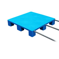 宁储 塑料托盘 平板九脚托盘 80*80*14cm+3钢 张