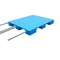 宁储 塑料托盘 平板九脚托盘 130*110*14cm+4钢 张