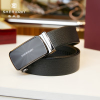 SHERIDAN喜来登男士头层牛皮自动扣木盒装皮带NL231061S