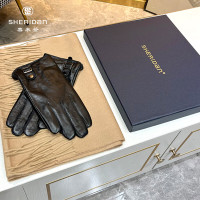 SHERIDAN喜来登男士绵羊皮加绒皮手套配羊毛围巾NL171205S