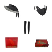 蕉下女士便携空顶渔夫防晒帽GP741+蕉下轻凉防晒口罩AL218+蕉下高弹防晒袖套ES370(礼盒礼袋款&颜色随机不可选