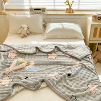 雪豹绒毛毯礼品毛毡包装 家用柔软透气四季通用成人毯子 优冠-3