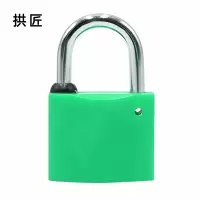 拱匠 GSL35-30 锌合金梅花锁芯塑钢通开挂锁 锁体宽35mm梁高30mm(计价单位:个)绿色