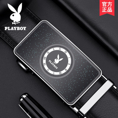花花公子皮带男士真皮韩版新款潮年轻人休闲自动扣牛皮高档裤腰带