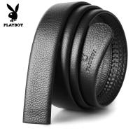 花花公子无头皮带男士真皮不带头自动扣头层牛皮腰带皮条裤带无扣