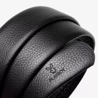 花花公子男士腰带自动扣头层牛皮带身3.5cm宽真皮裤带无扣头腰带