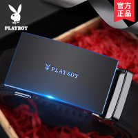 花花公子皮带男士真皮2023新款年轻人高档牛皮裤带纯自动扣腰带潮