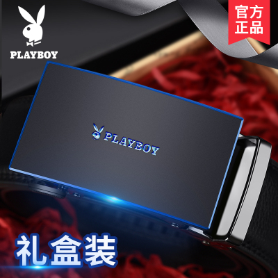 花花公子皮带男真皮正品自动扣年轻人新款潮流商务牛皮高档裤腰带