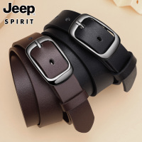 jeep正品真皮女士皮带牛皮针扣宽腰带女简约百搭时尚休闲正品裤带