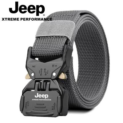 Jeep吉普新款男士战术尼龙腰带快拆户外皮带帆布男款军工专用裤带