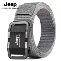Jeep帆布腰带男自动扣尼龙裤带时尚休闲百搭编织战术腰带快拆皮带