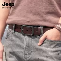 JEEP SPIRIT吉普男士皮带男针扣年轻人韩版百搭牛皮腰带真皮裤带