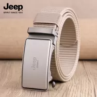 JEEP SPIRIT吉普无牙自动扣皮带尼龙帆布腰带户外休闲裤带牛仔裤