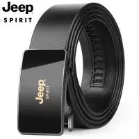 JEEP2025新款皮带男款商务真皮自动扣内穿式名牌裤腰带头层纯牛皮