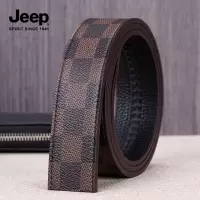 JEEP SPIRIT吉普无头皮带男士真皮不带头自动扣牛皮腰带牛皮带条