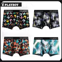 花花公子男士内裤男生四角裤冰丝短裤男式男人潮透气大尺码四角裤头