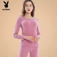 花花公子保暖内衣女套装德绒发热打底衫美肤紧身秋衣秋裤套装冬季