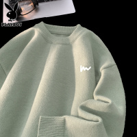 花花公子秋冬季毛衣男士潮牌宽松加厚百搭休闲打底针织衫线衣男生