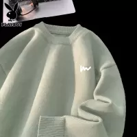 花花公子秋冬季毛衣男士潮牌宽松加厚百搭休闲打底针织衫线衣男生