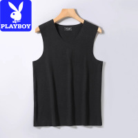 花花公子男士无缝保暖背心双面德国天鹅绒内底衬衫无袖上衣秋冬背心