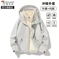 啄木鸟三合一冲锋衣男女春秋季2025新款可拆卸外套防风工装夹克K