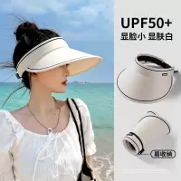 UPF50+夏季大帽簷防晒帽女uv抗UV空顶遮阳帽子骑车遮脸遮阳帽