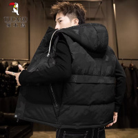 啄木鸟连帽羽绒马甲男士坎肩背心冬季新款潮牌加厚保暖马夹外套男