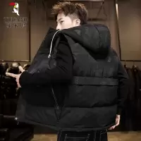 啄木鸟连帽羽绒马甲男士坎肩背心冬季新款潮牌加厚保暖马夹外套男