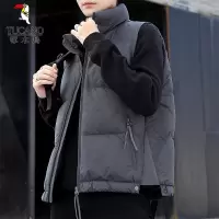 啄木鸟羽绒服马甲男士2024年冬季新款灰鸭绒坎肩保暖背心外套男装