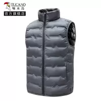 啄木鸟羽绒马甲男2024冬新款轻薄背心保暖坎肩外穿立领石墨烯内胆