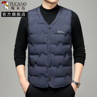 啄木鸟羽绒马甲男2024冬轻薄背心保暖坎肩中老年爸爸内胆内穿贴身