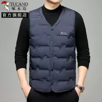啄木鸟羽绒马甲男2024冬轻薄背心保暖坎肩中老年爸爸内胆内穿贴身