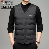 啄木鸟羽绒马甲男2024冬轻薄背心保暖坎肩中青年爸爸贴身内胆内穿