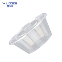 吾梓 一次性餐盒 透明圆形打包汤盒 450ml*450个/箱