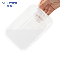 吾梓 一次性餐盒 透明方形打包饭盒 750ml*300个/箱