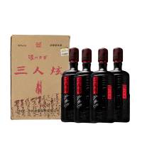泸州老窖 三人炫[2018年]52度1L*4瓶整箱装 浓香型白酒新老版本年份随机