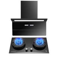 艾美特油烟机AY653LB顶侧双吸变频+AZ67SN嵌入式燃气灶具厨房家用油烟不过脸 液化气