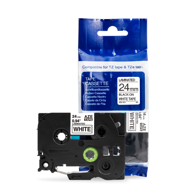 爱墨 AZE-251标签色带白底黑字24mm /个