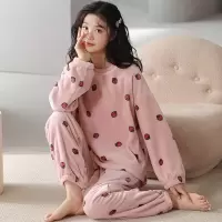 啄木鸟新款睡衣女士秋冬季冬款珊瑚绒保暖加厚法兰绒春秋薄款套装