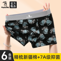 啄木鸟男士高档内裤男生纯棉抗菌透气四角短裤头2025新款平角裤衩