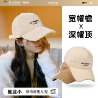 帽子女2025冬季加绒加厚保暖棒球帽百搭显脸小防风防寒毛绒鸭舌帽
