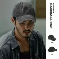 啄木鸟帽子男款2025新款水洗做旧棒球帽美式百搭显脸小磨毛鸭舌帽