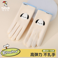 儿童手套冬季加绒保暖小学生男童女孩加厚电动车防风防水户外骑行