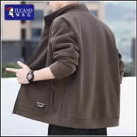 啄木鸟摇粒绒外套男秋冬款2025运动休闲卫衣抓绒衣男士秋季夹克男